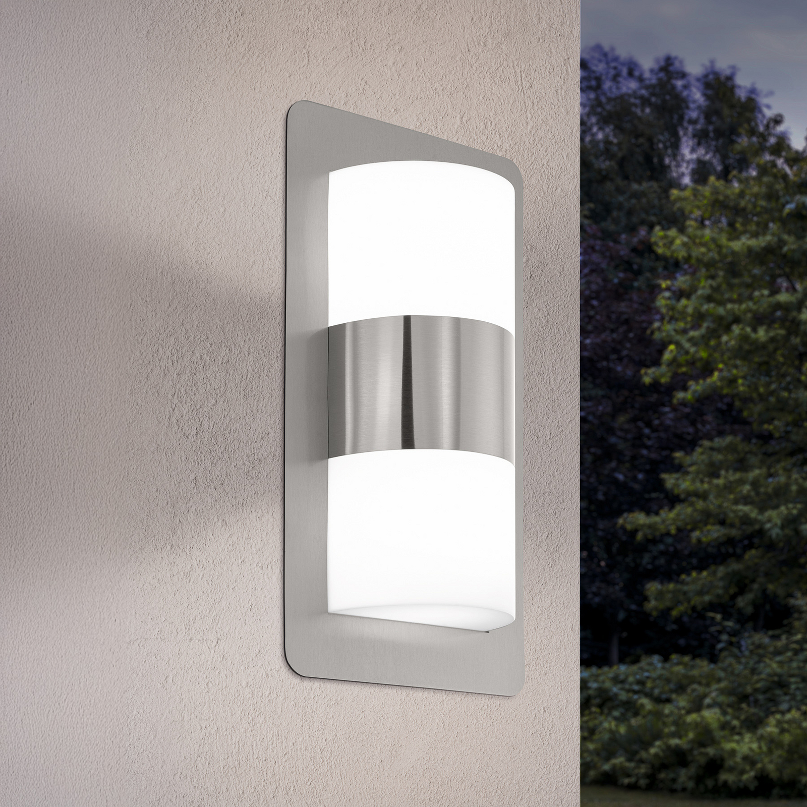 Buitenwandlamp Cistierna van roestvrij staal